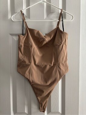 Forever 21 Nude-Beige Seam Detail Bodysuit